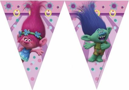 PROCOS girlanda vlajky Trollové - Trolls 9 ks - obrázek 1