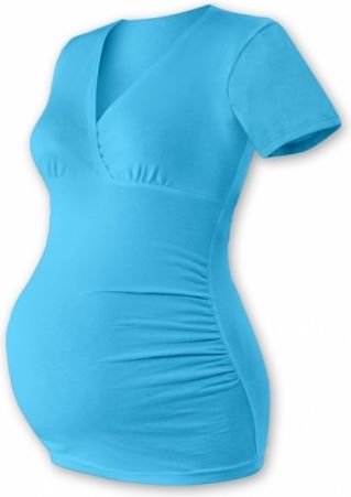 Těh. triko/tunika kr. rukáv EVA - tyrkys, Velikosti těh. moda L/XL - obrázek 1
