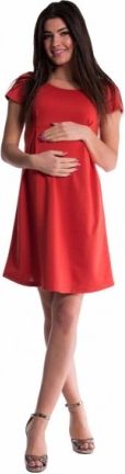 Těhotenské šaty - cihlové, Velikosti těh. moda S (36) - obrázek 1