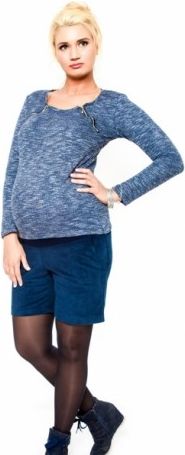 Těhotenské manšestrové kraťásky Be MaaMaa - DINA granát, Velikosti těh. moda L (40) - obrázek 1