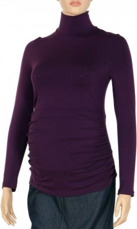 Těhotenská halenka dl. rukáv ZOLA fialová, Velikosti těh. moda XL/XXL - obrázek 1