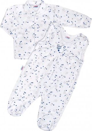 Kojenecká souprava New Baby Magic Star modrá, Modrá, 62 (3-6m) - obrázek 1