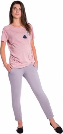 Těhotenské 3/4 kalhoty s odparátelným pásem - šedé, Velikosti těh. moda M (38) - obrázek 1