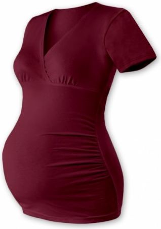 Těh. triko/tunika kr. rukáv EVA - bordo, Velikosti těh. moda L/XL - obrázek 1