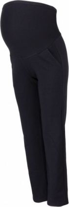 Těhotenské kalhoty s elastickým pásem a kapsami - černé, Velikosti těh. moda  S (36) - obrázek 1