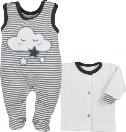 2-dílná semišková souprava Koala Cute Cloud, Šedá, 68 (4-6m) - obrázek 1