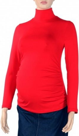 Těhotenská halenka dl. rukáv ZOLA červená, Velikosti těh. moda XL/XXL - obrázek 1
