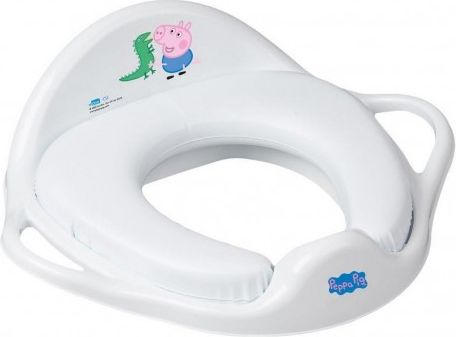 Dětské sedátko na WC měkké Prasátko Peppa white-blue, Modrá - obrázek 1