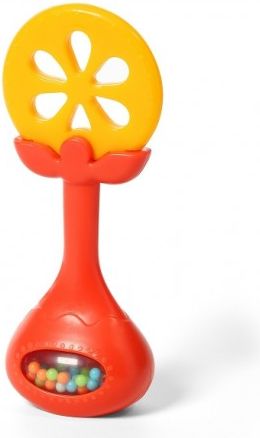 BabyOno Edukační kousátko s chrastítkem - Pomeranč, kat. 499/01 - obrázek 1