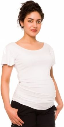 Těhotenské triko/halenka Lea - bílá, Velikosti těh. moda M (38) - obrázek 1