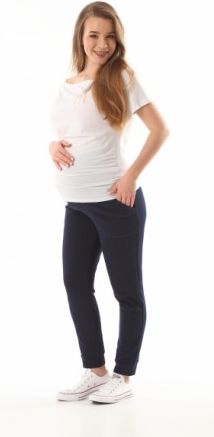 Těhotenské kalhoty/tepláky Gregx, Vigo s kapsami - granátové, Velikosti těh. moda XL (42) - obrázek 1
