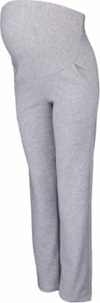 Těhotenské kalhoty s elastickým pásem a kapsami - šedý melírek, Velikosti těh. moda L (40) - obrázek 1
