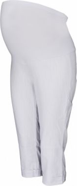Těhotenské 3/4 kalhoty s elastickým pásem - bílé, Velikosti těh. moda  S (36) - obrázek 1