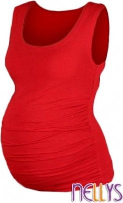 Top, tílko DANA nejen pro těhotné - červená, Velikosti těh. moda L/XL - obrázek 1