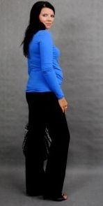 Těhotenské triko ELLIS - modrá, Velikosti těh. moda L/XL - obrázek 1