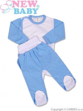 2-dílná souprava New Baby Puntík modrá, Modrá, 56 (0-3m) - obrázek 1