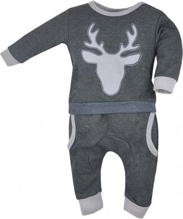 Kojenecké tepláčky a mikinka Koala Deer šedé, Šedá, 80 (9-12m) - obrázek 1