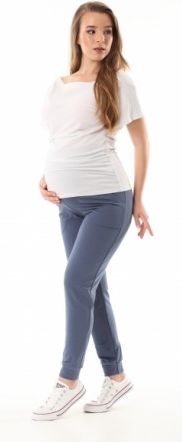 Těhotenské kalhoty/tepláky Gregx, Vigo s kapsami - jeans, Velikosti těh. moda  S (36) - obrázek 1