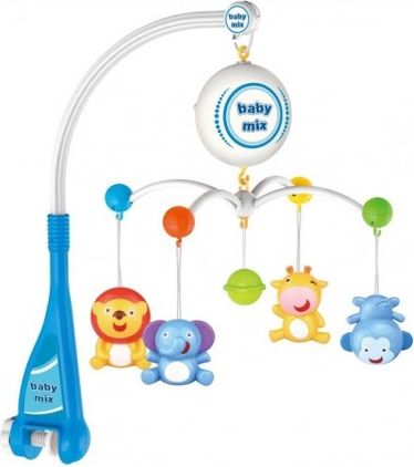 Elektrický kolotoč nad postýlku Baby Mix Zvířátka, Multicolor - obrázek 1