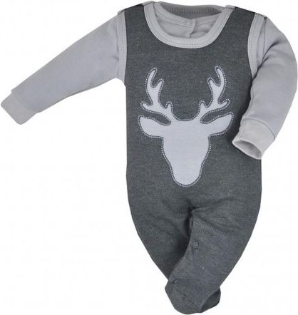 2-dílná kojenecká soupravička Koala Deer šedá, Šedá, 68 (4-6m) - obrázek 1