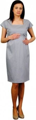 Těhotenské šaty ELA - ocelová, Velikosti těh. moda M (38) - obrázek 1