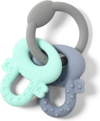 BabyOno Dětské kousátko ORTHO 487 - šedá, máta - obrázek 1