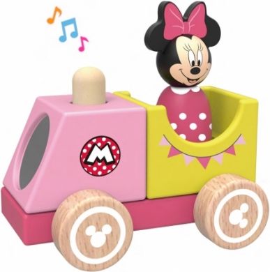 Dřevěný Disney vláček s Minnie, 12x8x12 cm - obrázek 1