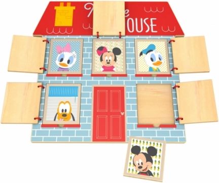 Zábavná dřevěná hra Disney - trénujeme pamět s Mickeym, 29 x 30 cm - obrázek 1