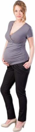 Těhotenské kalhoty Gregx, Kofri - černé, Velikosti těh. moda L (40) - obrázek 1