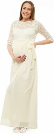Be MaaMaa Těhotenské, společenské šaty - ecru, Velikosti těh. moda XL (42) - obrázek 1