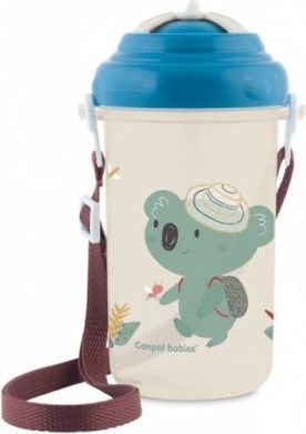 Canpol babies Sportovní láhev se slámkou Adventure - Koala modrá - obrázek 1