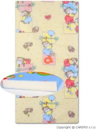 Dětská pěnová matrace New Baby 120x60 žlutá - různé obrázky, Žlutá - obrázek 1