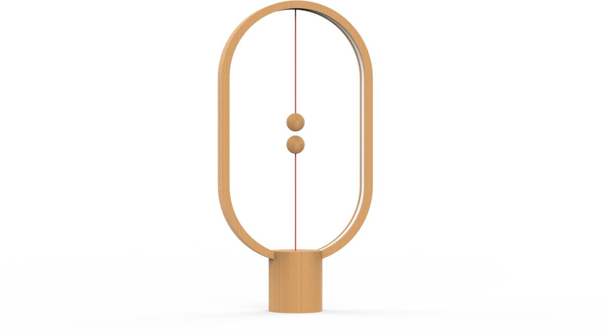 Allocacoc Heng Balance Lamp Ellipse USB lampička světlé dřevo - obrázek 1
