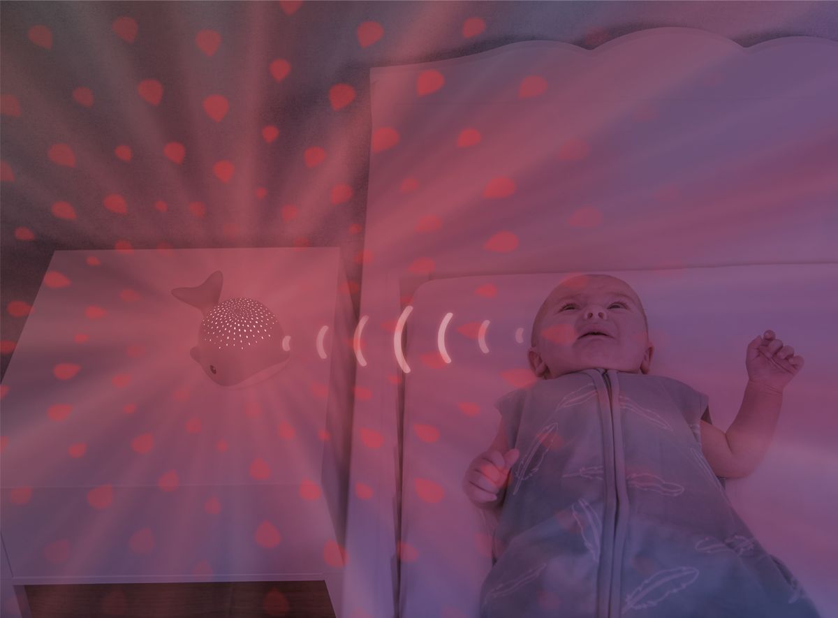 ZAZU Velryba WALLY šedá - noční projektor s melodiemi - obrázek 6