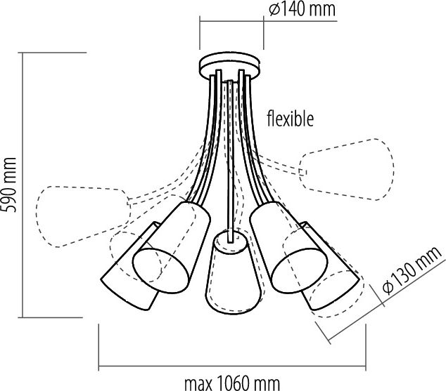 TK Lighting Wire Black TK2104 dětské závěsné svítidlo - obrázek 2