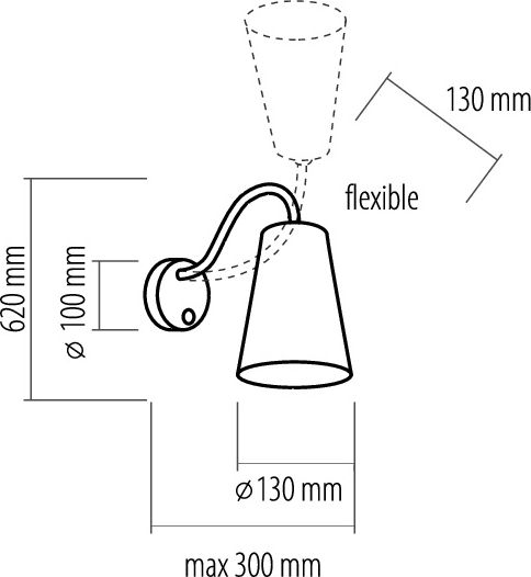 TK Lighting Wire Colour TK2448 nástěnné dětské svítidlo s vypínačem - obrázek 2
