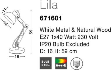 Nova Luce Lila 671601 dětská stolní lampička - obrázek 2