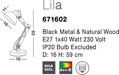 Nova Luce Lila 671602 dětská stolní lampička - obrázek 2