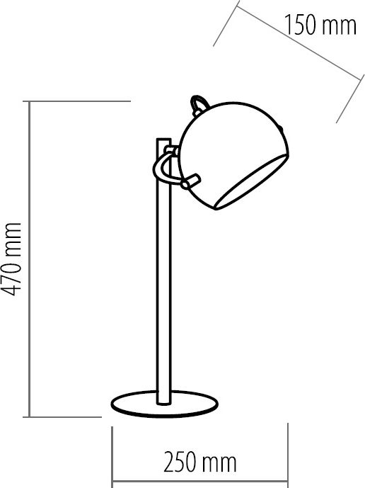 TK Lighting Yoda Black Orbit 3000 dětská stolní lampička - obrázek 2