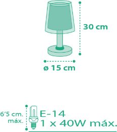 Dalber Vichy Green 80221H dětská stolní lampička - obrázek 3