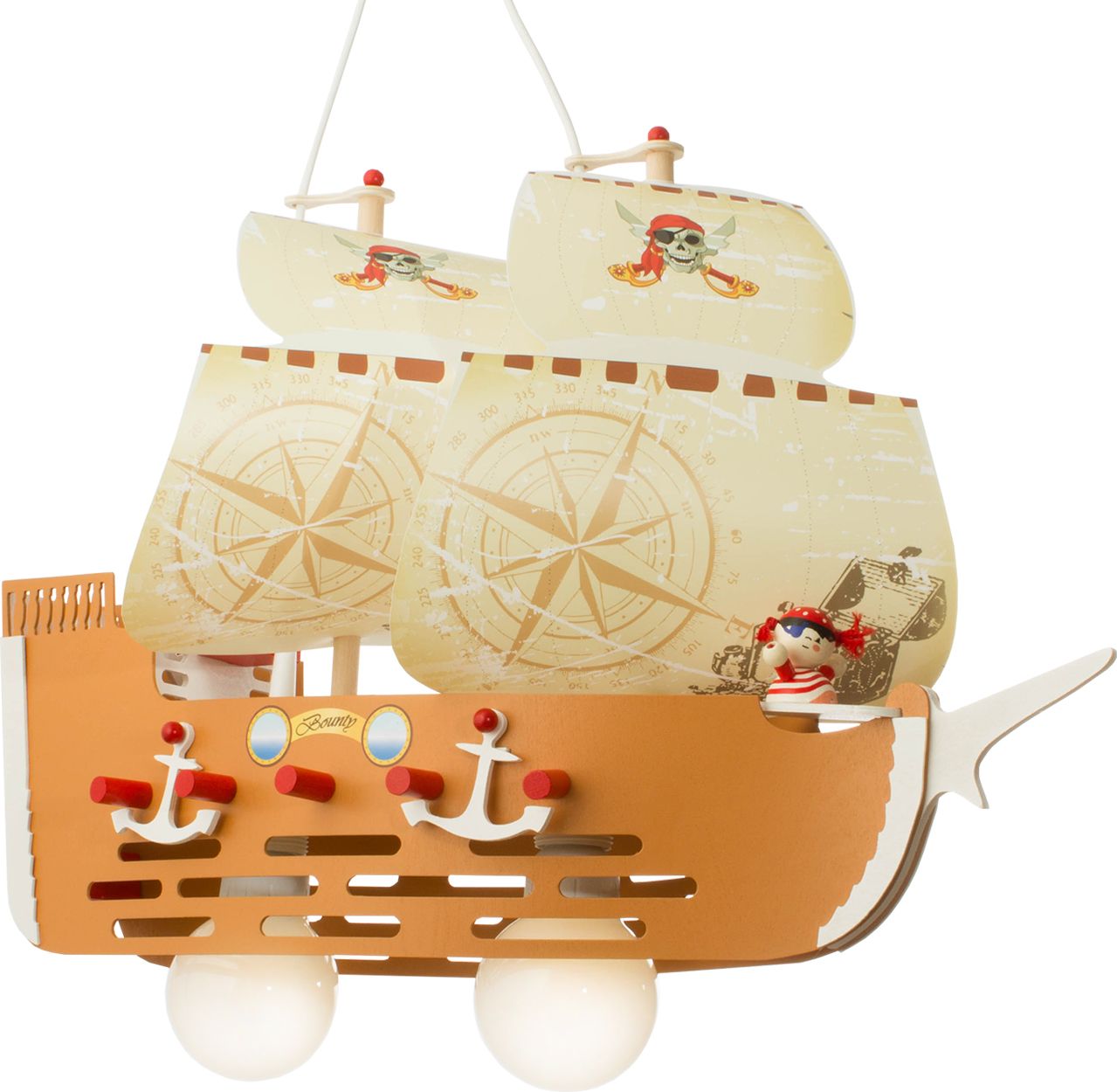 Elobra Pirátská loď 137062 dětský závěsný lustr - obrázek 1