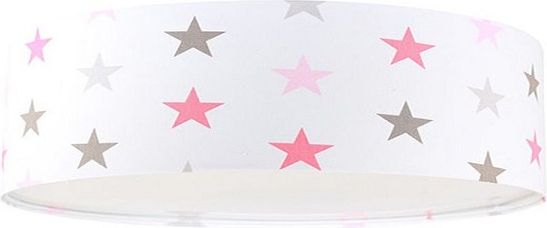 Timberlight Pink Stars 50 cm dětské stropní světlo - obrázek 1