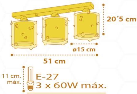 Dalber Bee Happy 71093 dětské stropní svítidlo - obrázek 3