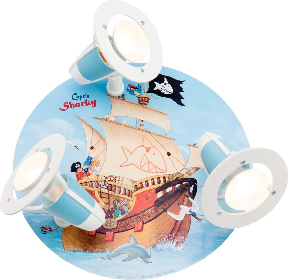 Elobra Capt'n Sharky Rondell 130827 dětské nástěnné svítidlo - obrázek 1