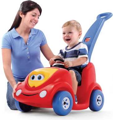 STEP2 Vozítko Buggy červené s vodící tyčí - obrázek 1