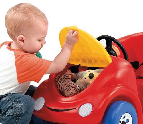 STEP2 Vozítko Buggy červené s vodící tyčí - obrázek 3