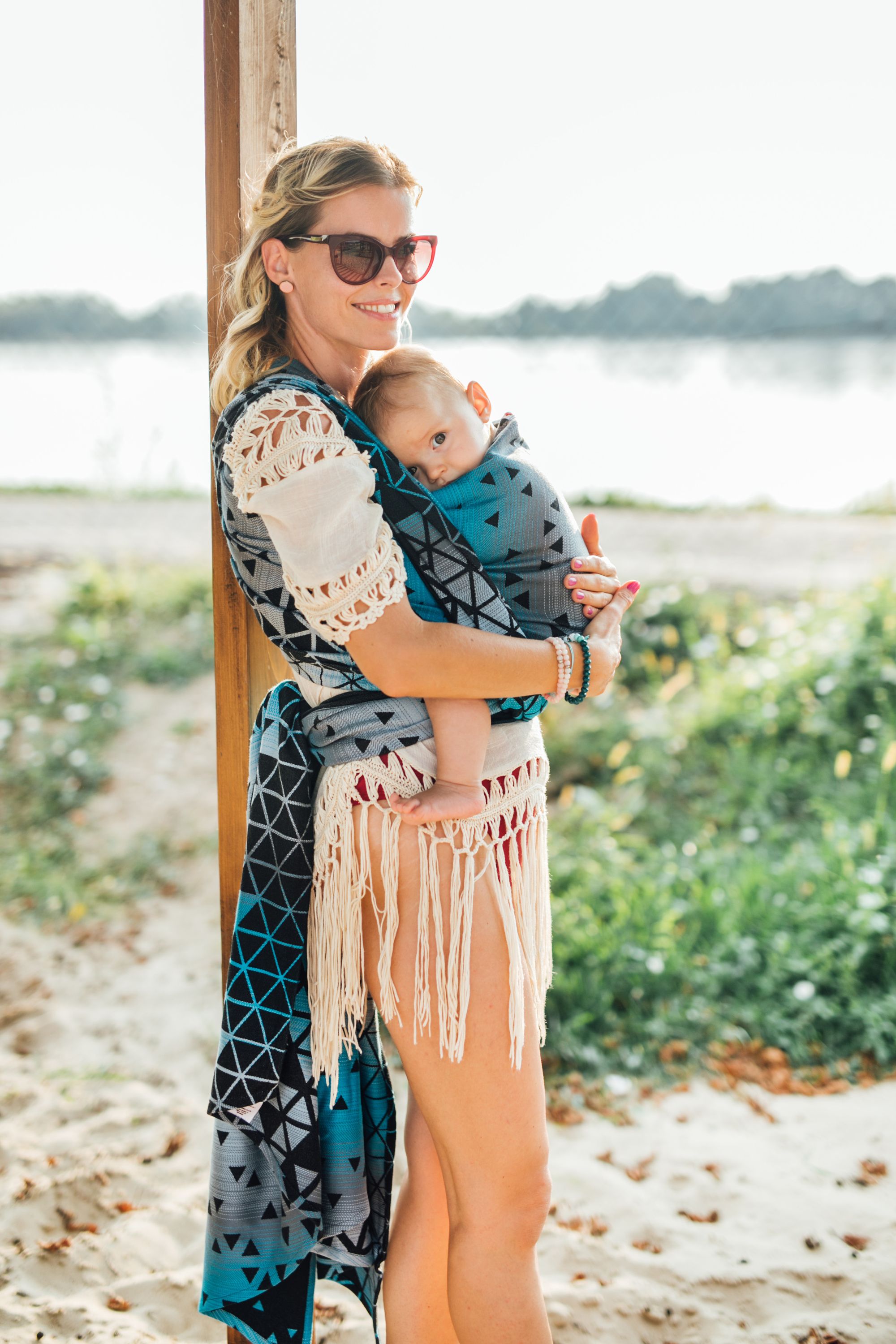Be Lenka Šátek Lenka Triangl - safír Velikost: 5,2 m - obrázek 5