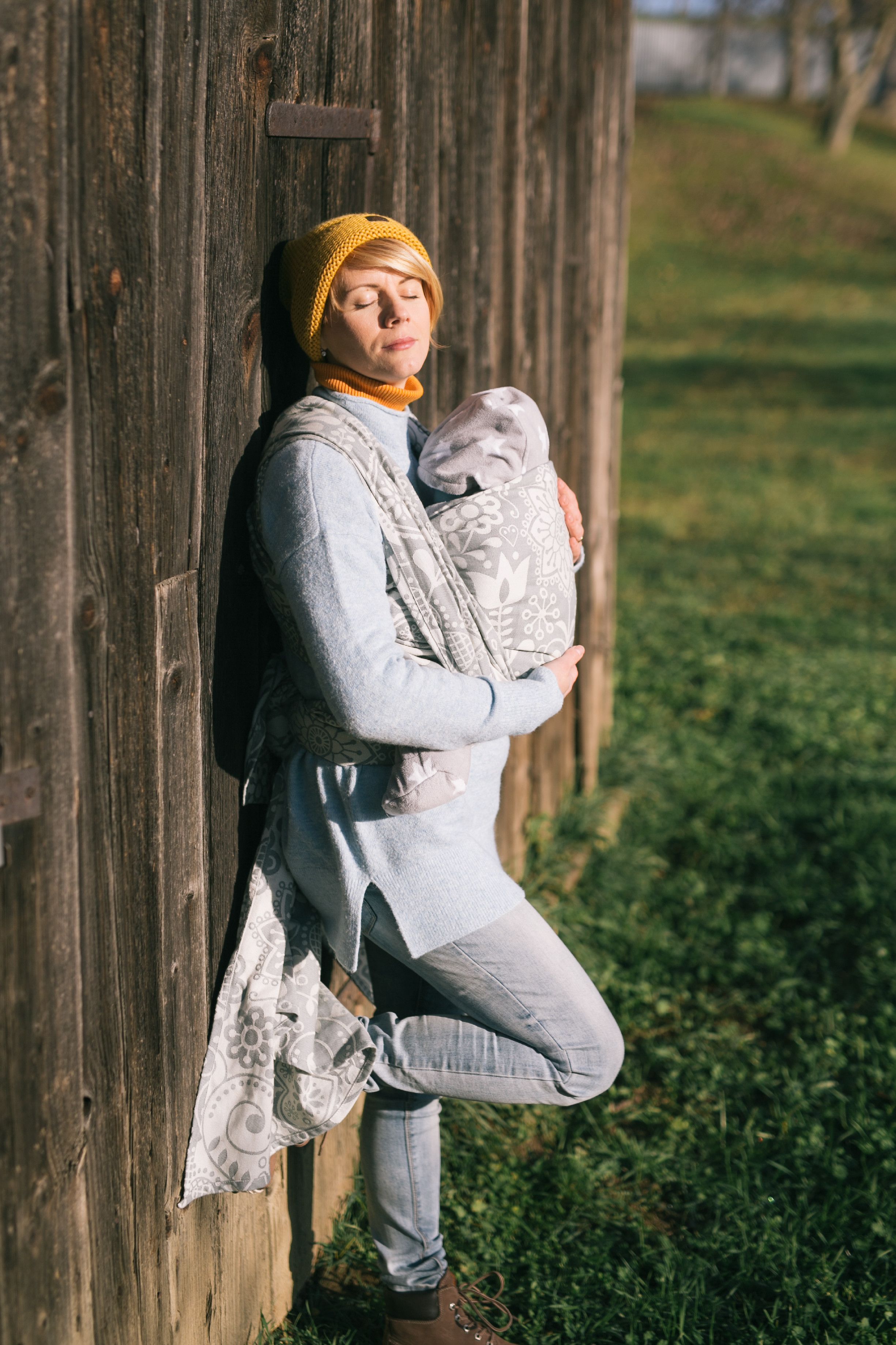 Be Lenka Šátek Lenka Folk - šedý Velikost: 4,6 m - obrázek 3