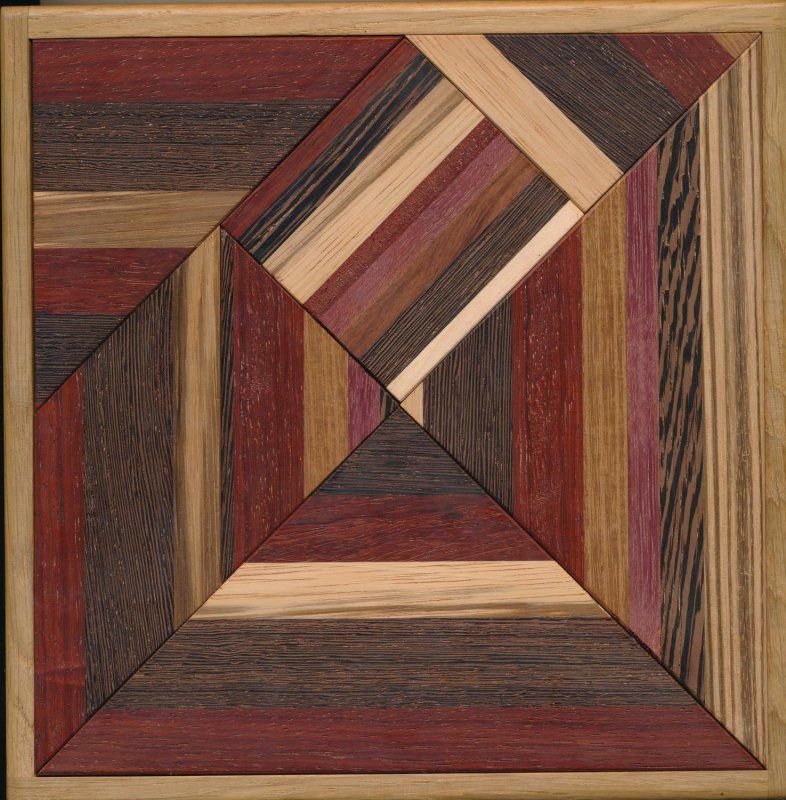 Tangram větší exotické dřevo prokladany - obrázek 1