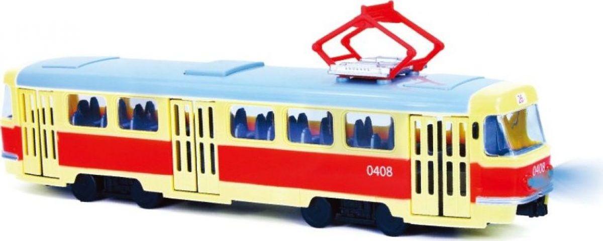 Rappa Tramvaj hlásící zastávky česky s funkčními dveřmi 28 cm - obrázek 1